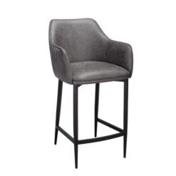 Indus Valley Logan 4 Seater Bar Table With 4 Logan Faux Leather Bar Stools 32 Indus Valley Logan 4 Seater Bar Table With 4 Logan Faux Leather Bar Stools -ELEND SHOP 30985749 alt05