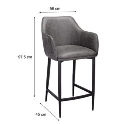 Indus Valley Logan 4 Seater Bar Table With 4 Logan Faux Leather Bar Stools 35 Indus Valley Logan 4 Seater Bar Table With 4 Logan Faux Leather Bar Stools -ELEND SHOP 30985749 alt08