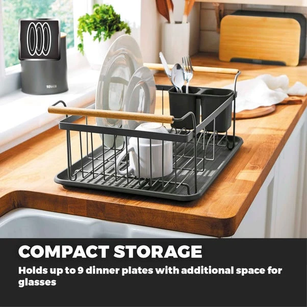 Tower Scandi Dish Rack With Wooden Handles 3 Tower Scandi Dish Rack With Wooden Handles - Image 3
