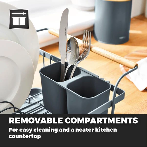 Tower Scandi Dish Rack With Wooden Handles 6 Tower Scandi Dish Rack With Wooden Handles - Image 6