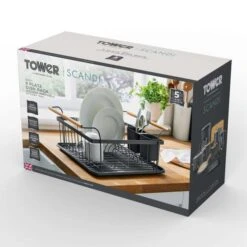 Tower Scandi Dish Rack With Wooden Handles 17 Tower Scandi Dish Rack With Wooden Handles -ELEND SHOP 30987568 alt08