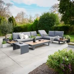 Easton Large Outdoor Corner Set With Sun Recliner 10 Easton Large Outdoor Corner Set With Sun Recliner -ELEND SHOP 30987780