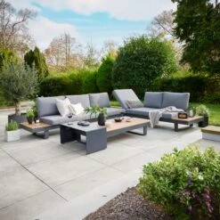 Easton Large Outdoor Corner Set With Sun Recliner 11 Easton Large Outdoor Corner Set With Sun Recliner -ELEND SHOP 30987780 alt01