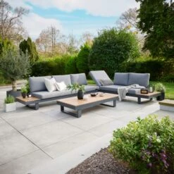 Easton Large Outdoor Corner Set With Sun Recliner 12 Easton Large Outdoor Corner Set With Sun Recliner -ELEND SHOP 30987780 alt02