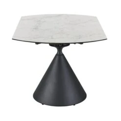 Indus Valley Camden 4-6 Seater Conical Extendable Dining Table With 6 Simba Dining Chairs -ELEND SHOP 30988241 alt04