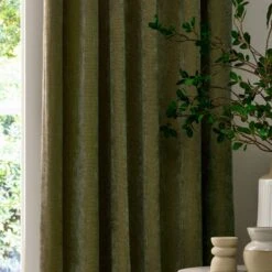 Riviera Yard Heavy Chenille Pencil Pleat Curtains -ELEND SHOP 30989001 alt07
