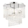 Return - Vogue Camile Spiral 4 Light Flush Chandelier, Chrome