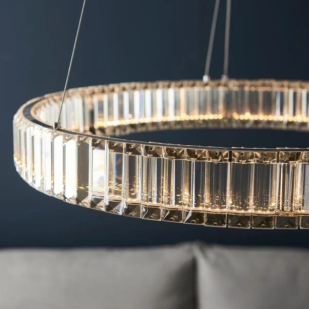 Return - Vogue Katana Crystal Hoop LED Ceiling Light 5 Return - Vogue Katana Crystal Hoop LED Ceiling Light - Image 5