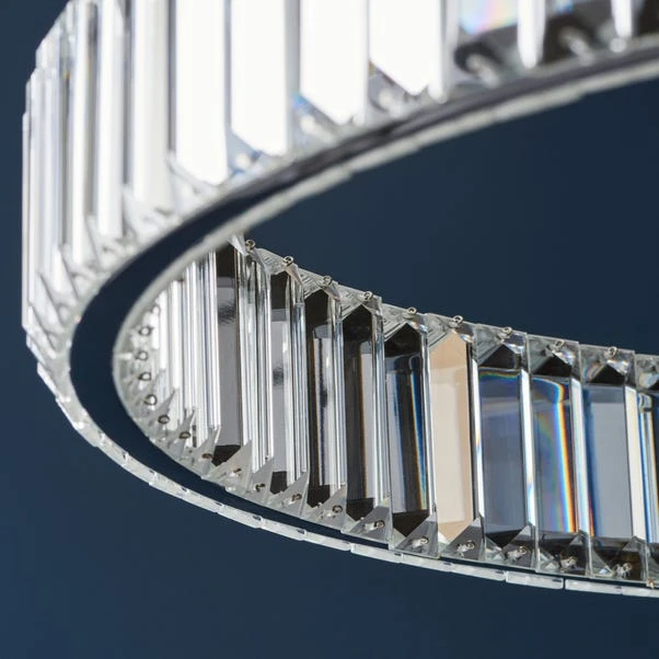 Return - Vogue Katana Crystal Hoop LED Ceiling Light 7 Return - Vogue Katana Crystal Hoop LED Ceiling Light - Image 7