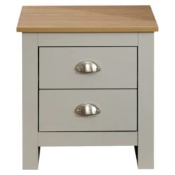 Return - Lancaster 2 Drawer Bedside Table, Grey 11 Return - Lancaster 2 Drawer Bedside Table, Grey -ELEND SHOP 30991210 alt05