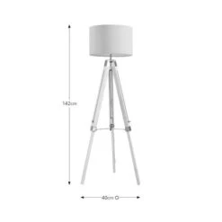 Return - Trio Tripod Floor Lamp, Light Wood -ELEND SHOP 30991250 alt06
