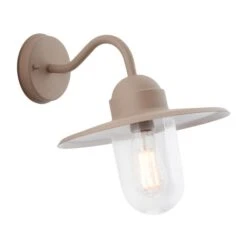 Return - Lilium Glass Fisherman Outdoor Wall Light, Taupe -ELEND SHOP 30991252 alt03