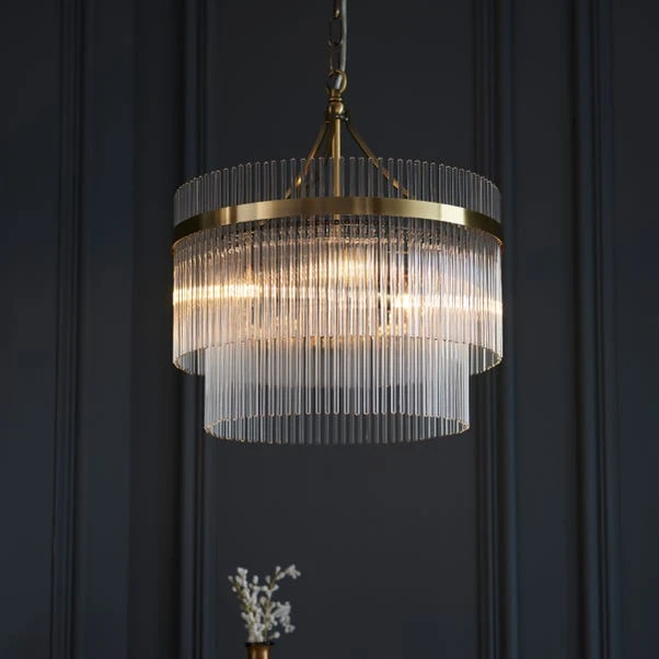 Return - Vogue Langdon 3 Light Chandelier, Brass 1 Return - Vogue Langdon 3 Light Chandelier, Brass