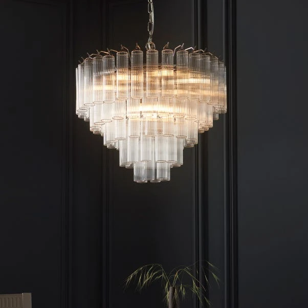 Return - Vogue Chantilly Ribbed 12 Light Chandelier 1 Return - Vogue Chantilly Ribbed 12 Light Chandelier