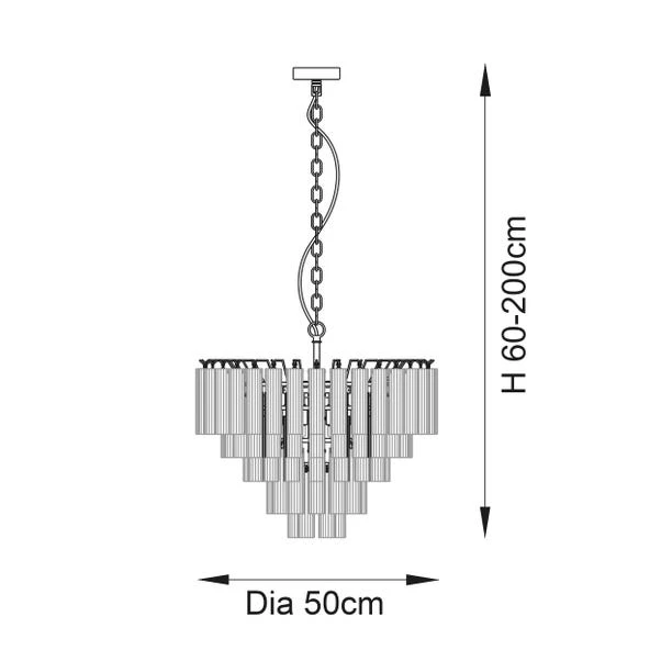Return - Vogue Chantilly Ribbed 12 Light Chandelier 5 Return - Vogue Chantilly Ribbed 12 Light Chandelier - Image 5