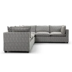 Moda Corner Modular Sofa, Light Grey Boucle 9 Moda Corner Modular Sofa, Light Grey Boucle -ELEND SHOP 60217243 alt03