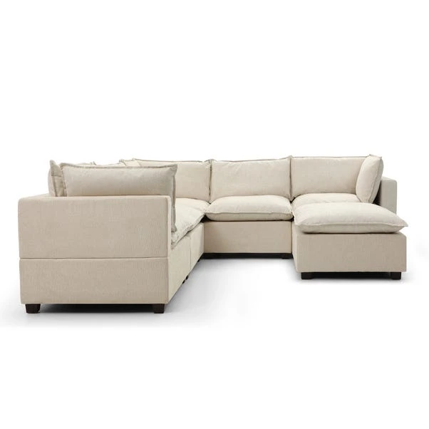 Moda Corner Modular Sofa With Chaise, Natural Boucle 4 Moda Corner Modular Sofa With Chaise, Natural Boucle - Image 4