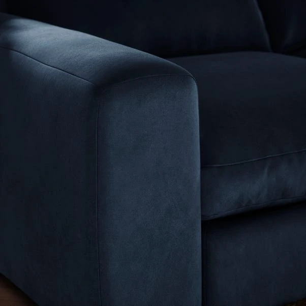 Full Circle Austin Navy Cosy Velvet Full Corner 5 Full Circle Austin Navy Cosy Velvet Full Corner - Image 5