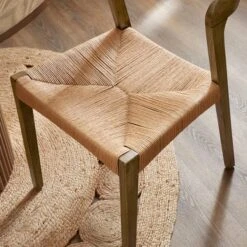 Amari 4 Seater Round Dining Table With Melia Dark Stained Dining Chairs -ELEND SHOP 60241418 alt02