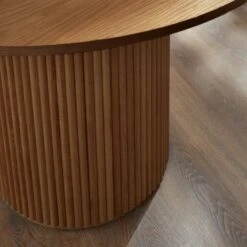 Amari 4 Seater Round Dining Table With Melia Dark Stained Dining Chairs -ELEND SHOP 60241418 alt04